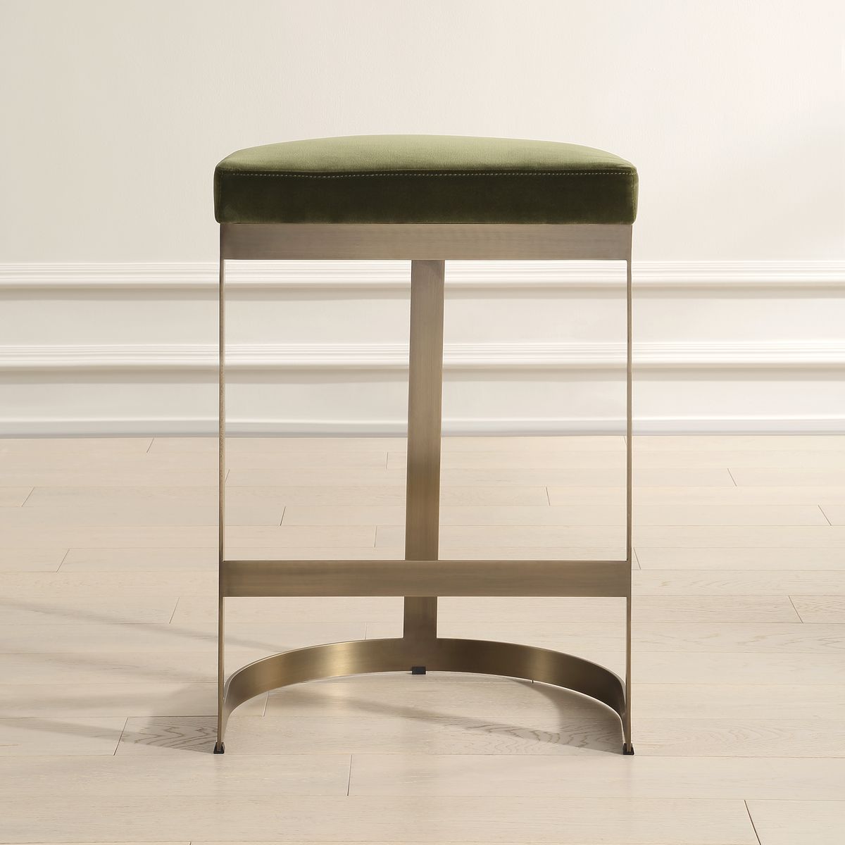 Ivanna Counter Stool, Brass - Moss