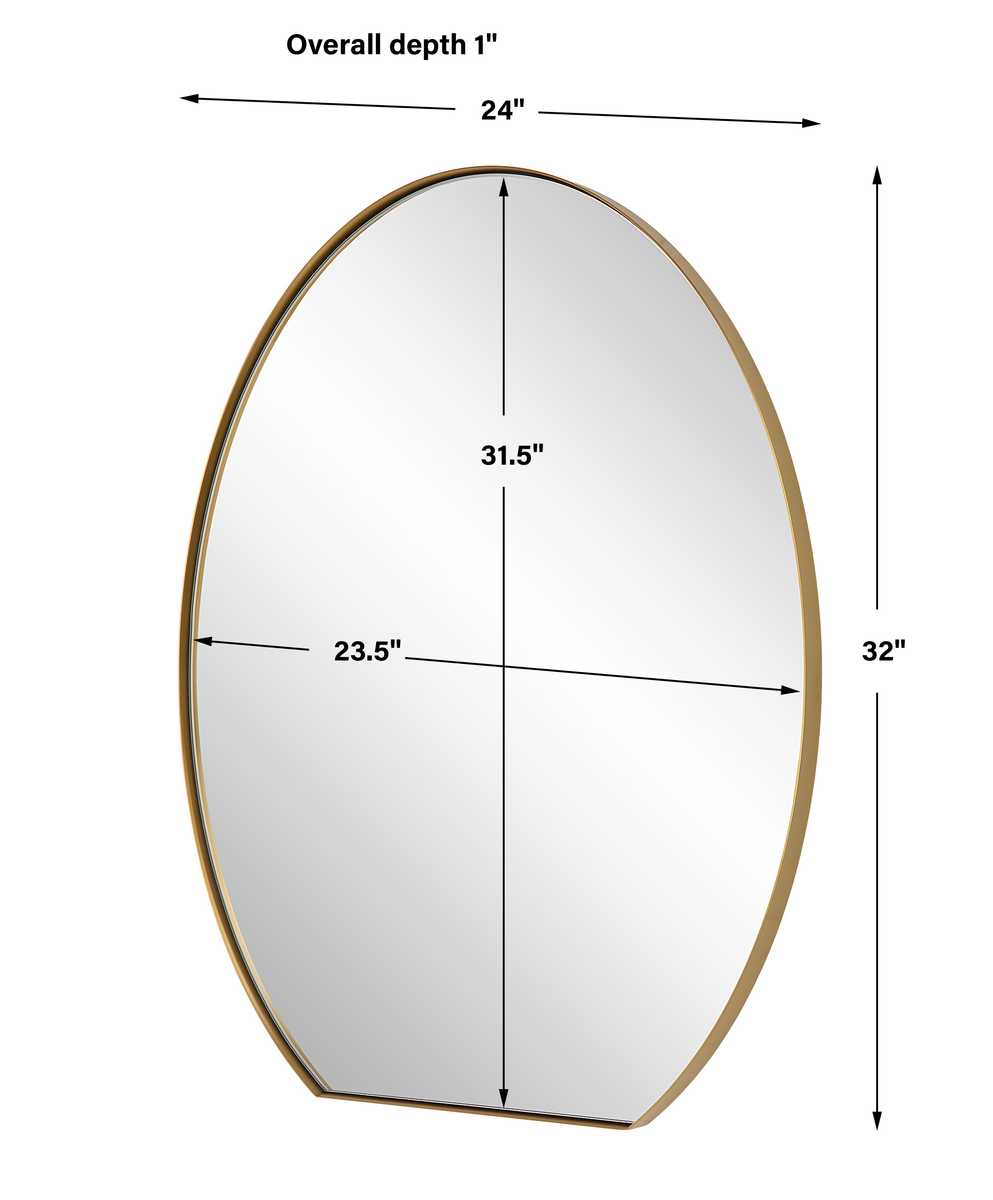 Cabell Oval Mirror, Brass