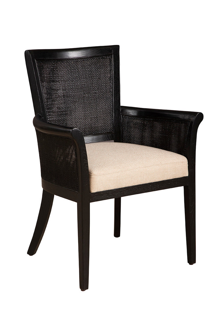 Black Gimble Arm Chair - Kings Fine Art & Decor