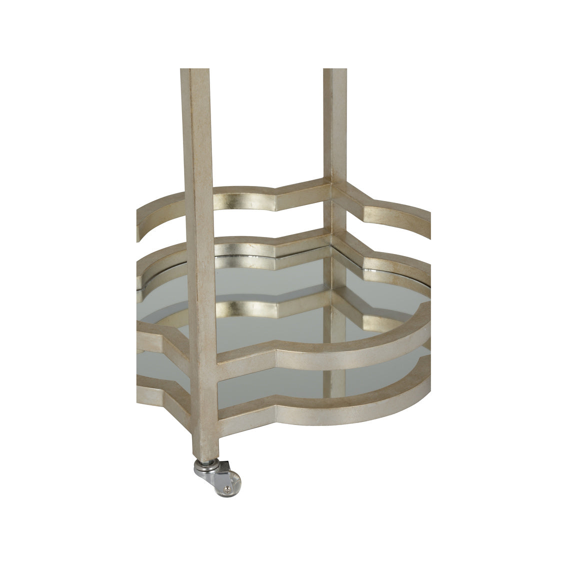 Quatrefoil Bar Cart - Silver
