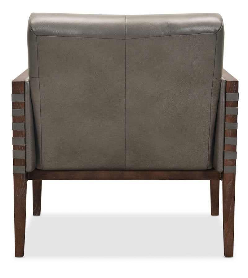 Hooker Furniture Carverdale Leather Club Chair w/Wood Frame CC401-095
