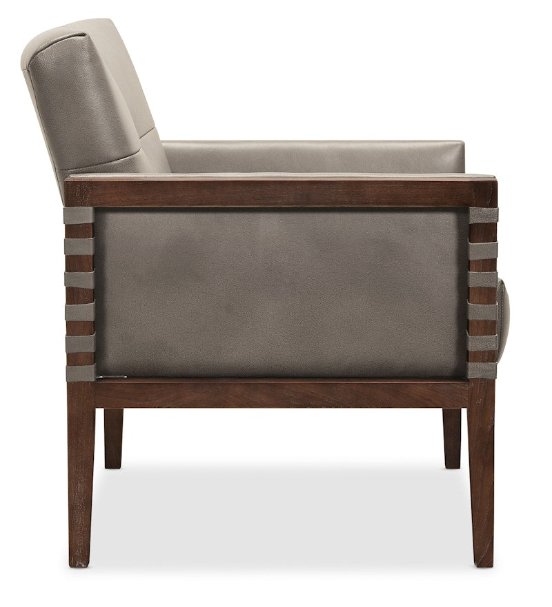 Hooker Furniture Carverdale Leather Club Chair w/Wood Frame CC401-095