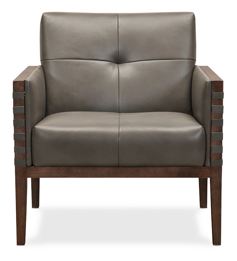 Hooker Furniture Carverdale Leather Club Chair w/Wood Frame CC401-095