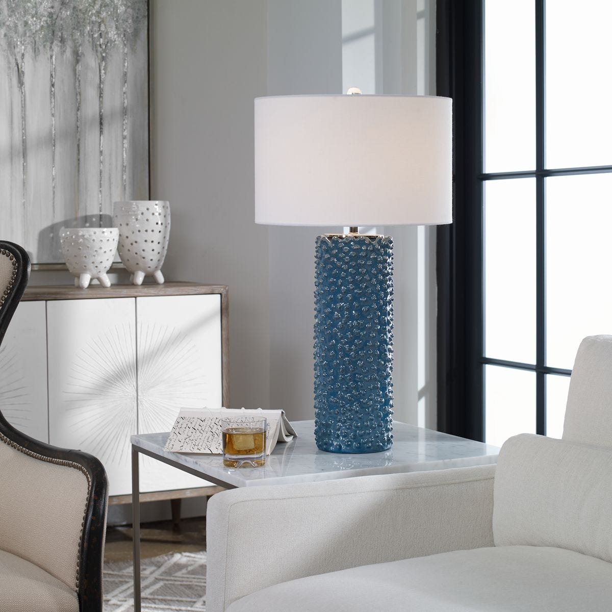 Ciji Table Lamp, Blue