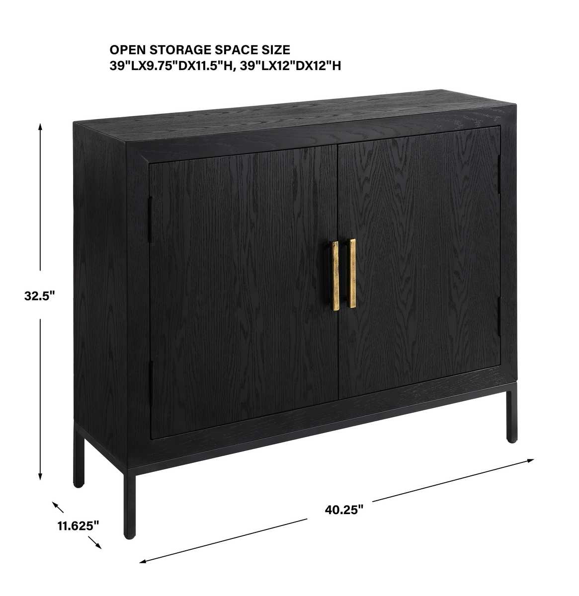 Front Range 2 Door Cabinet, Black