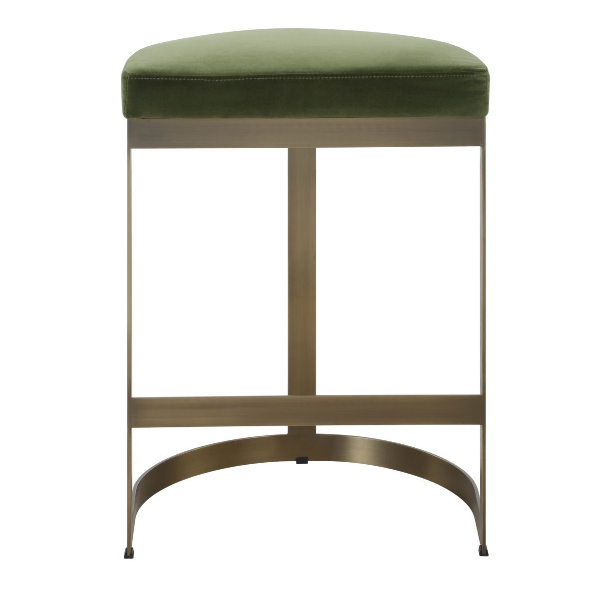 Ivanna Counter Stool, Brass - Moss