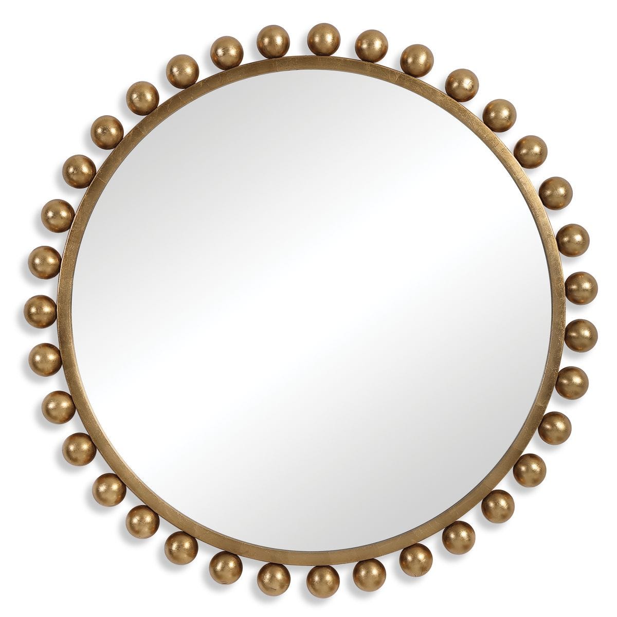Cyra Round Mirror, Gold - Kings Fine Art & Decor