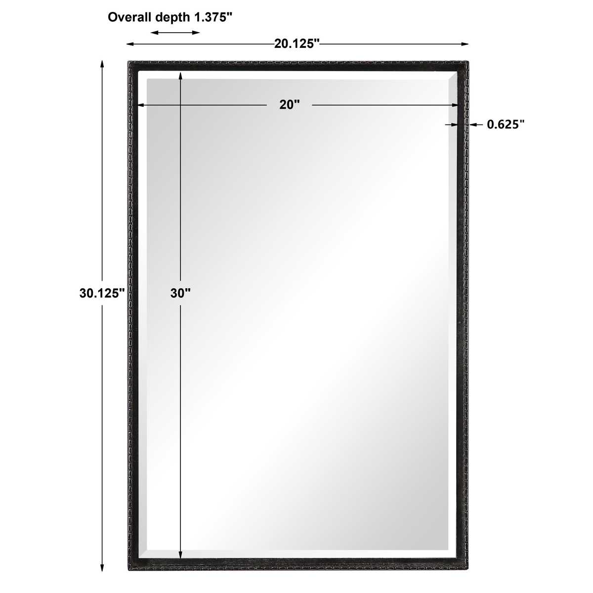 Callan Vanity Mirror, Black