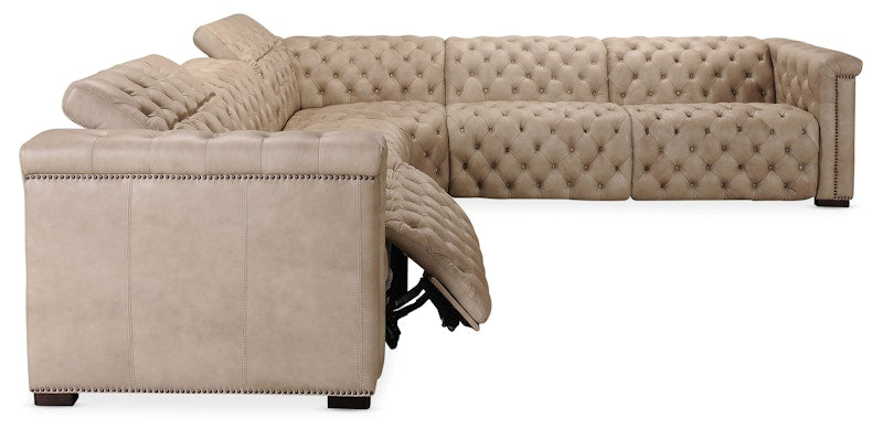 Hooker Furniture Savion Grandier 5-Piece Power HR Sectional w/2 Power Recline SS434-G5PS-082