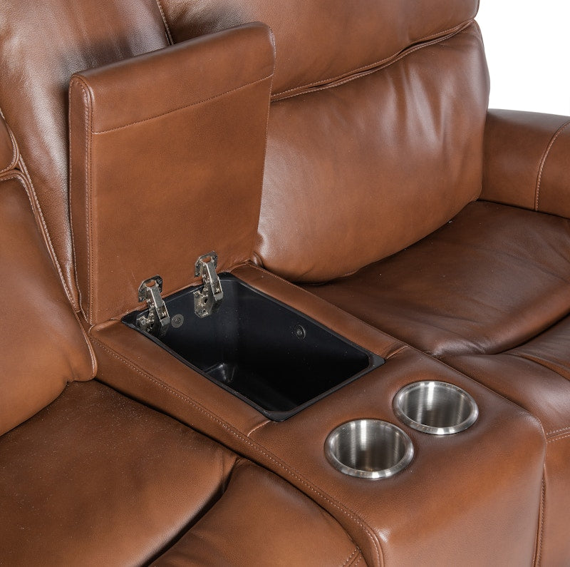 Hooker Furniture Crosby Zero Gravity Power Console Loveseat with Power Headrest and Lumbar SS741-PHZL2C-080