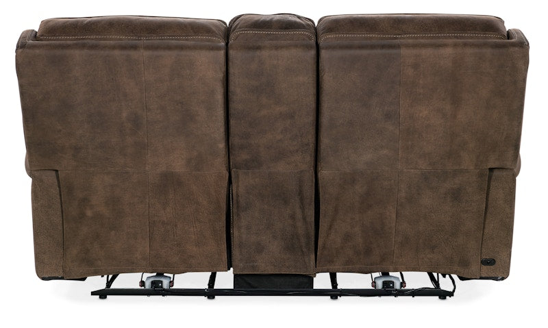 Hooker Furniture Wheeler Power Console Loveseat with Power Headrest SS762-PHZC2-085