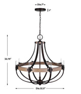 Dubois, 8 Lt Chandelier