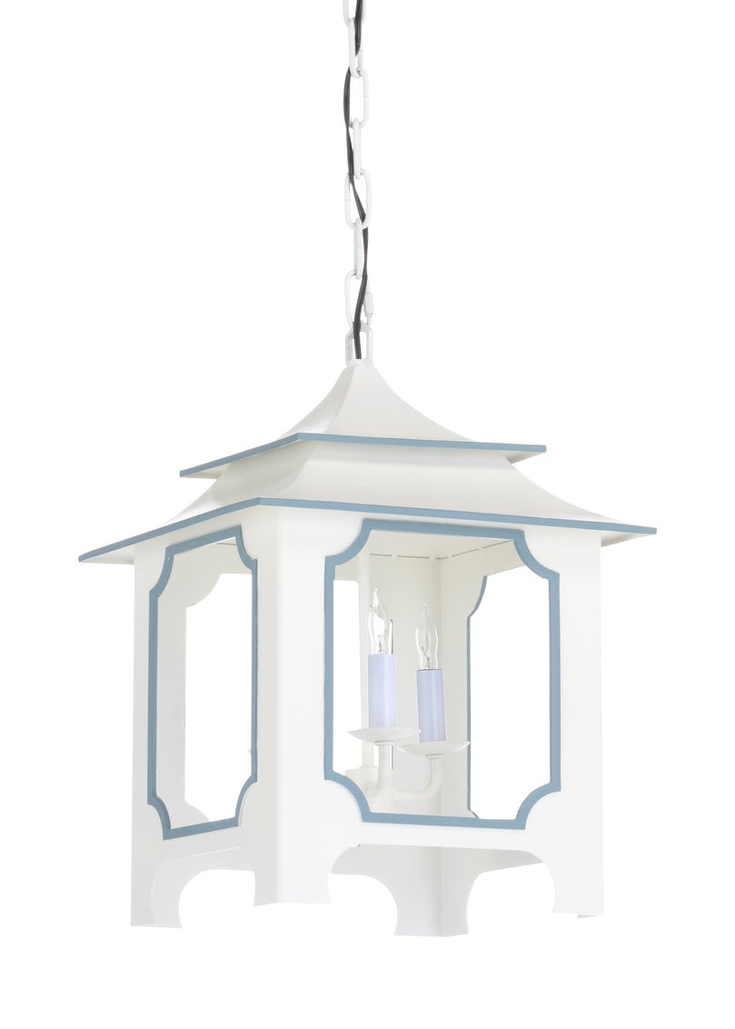 Tole Pagoda Lantern (Sm) - White