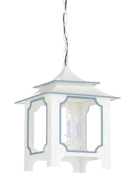 Tole Pagoda Lantern (Sm) - White