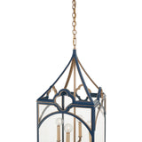 Quatrefoil Lantern - Navy
