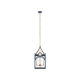 Quatrefoil Lantern - Navy
