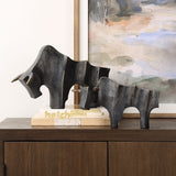 Regal Bull Sculptures, S/2