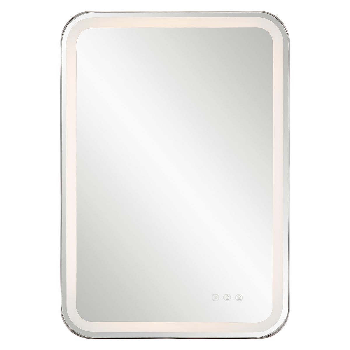 Crofton Lighted Vanity Mirror, Nickel