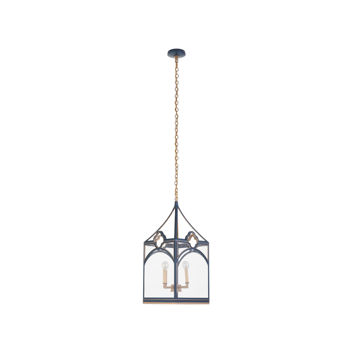 Quatrefoil Lantern - Navy
