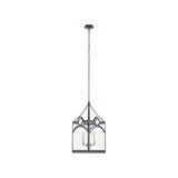 Quatrefoil Lantern - Navy
