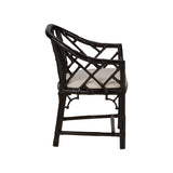 Chippendale Bamboo Arm Chair - Cracked Pepper