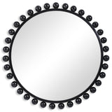 Cyra Round Mirror, Black - Kings Fine Art & Decor