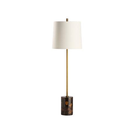 Lambeth Table Lamp-Brown Marble
