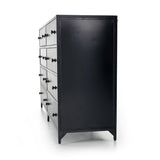 Belmont 8 Drawer Metal Dresser - Kings Fine Art & Decor