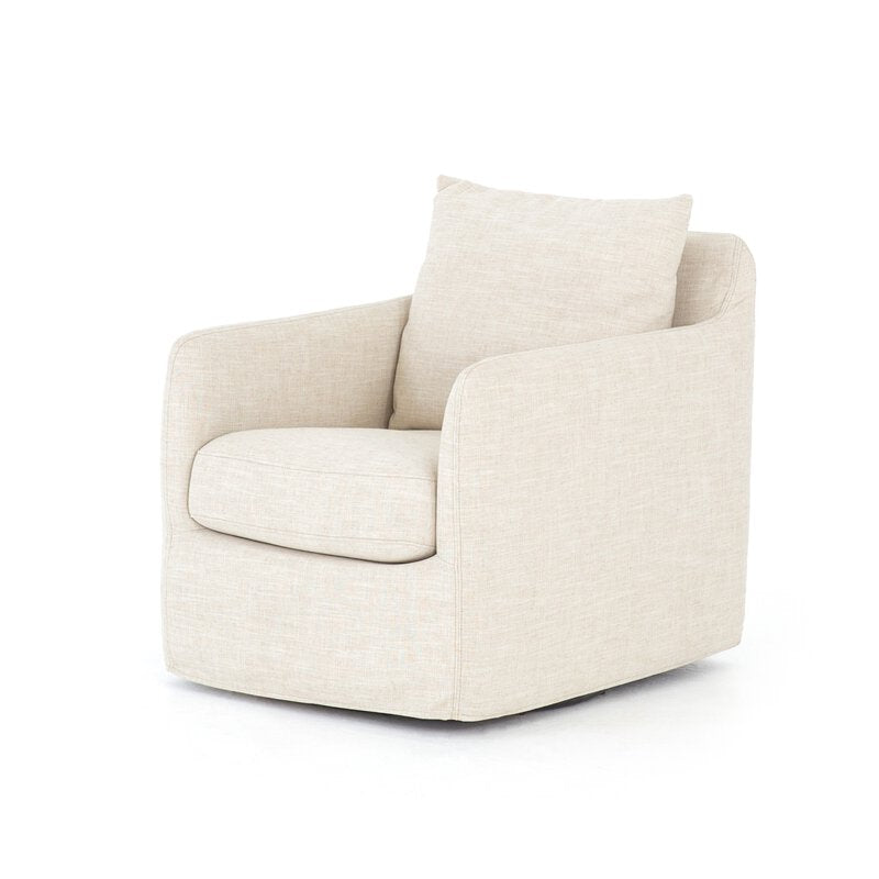 Banks Slipcover Swivel Chair - Kings Fine Art & Decor