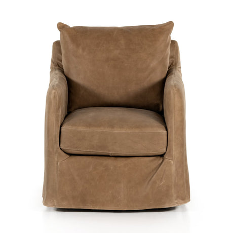 Banks Slipcover Swivel Chair - Kings Fine Art & Decor