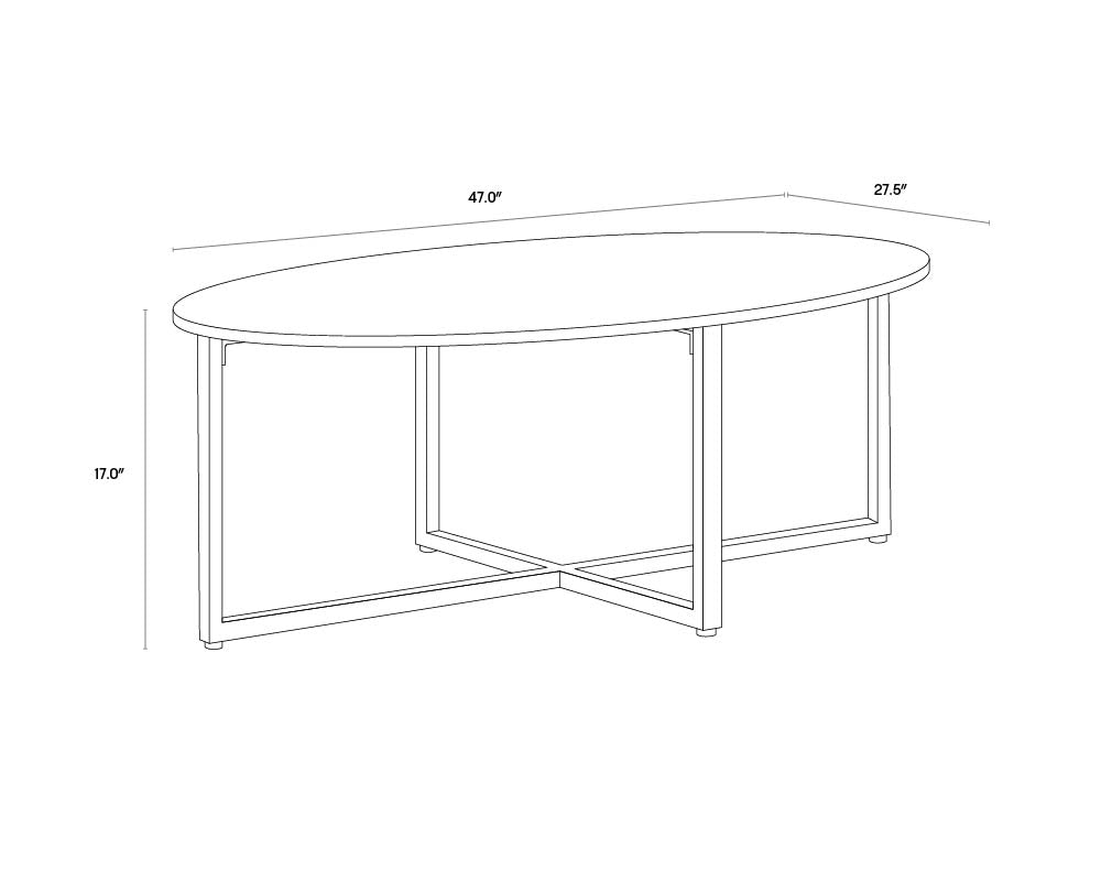 kiara-coffee-table-oval-106523 - view 7