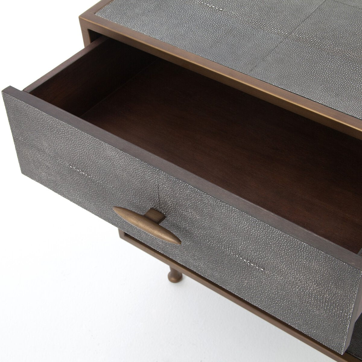 Shagreen Bedside Table - Kings Fine Art & Decor