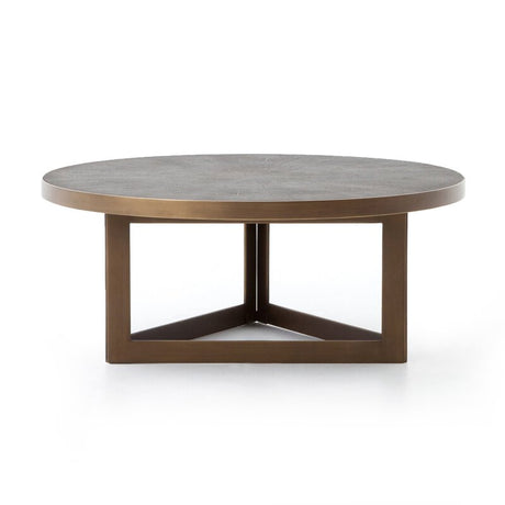 Shagreen Round Coffee Table - Kings Fine Art & Decor