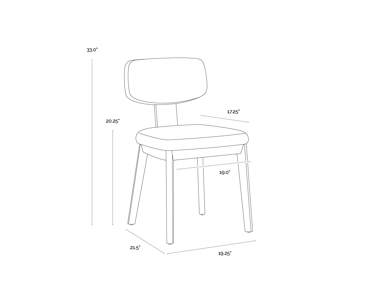 rickett-dining-chair-dark-brown-107881 - view 9