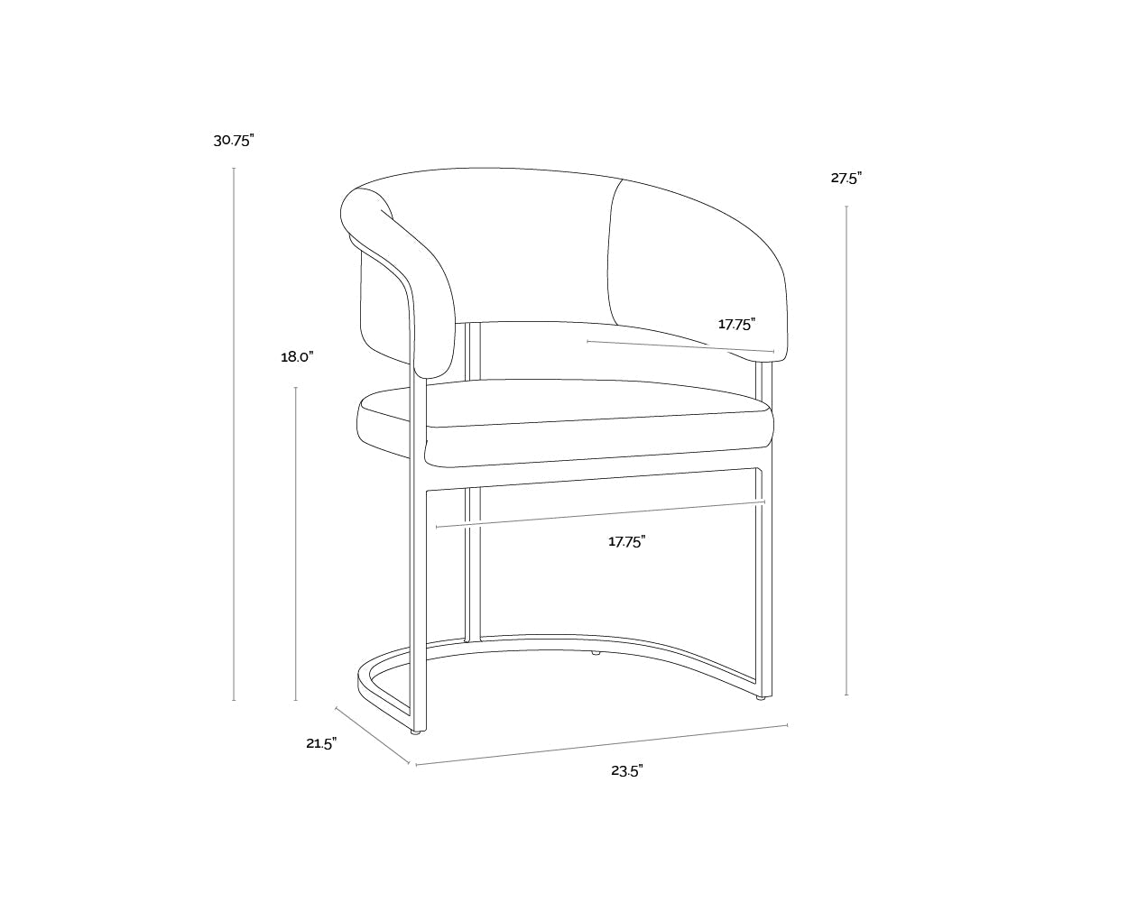 marris-dining-armchair-gold-109049 - view 9