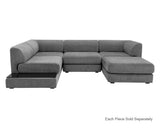 harmony-modular-armless-chair-left-shelf-107901 - view 6