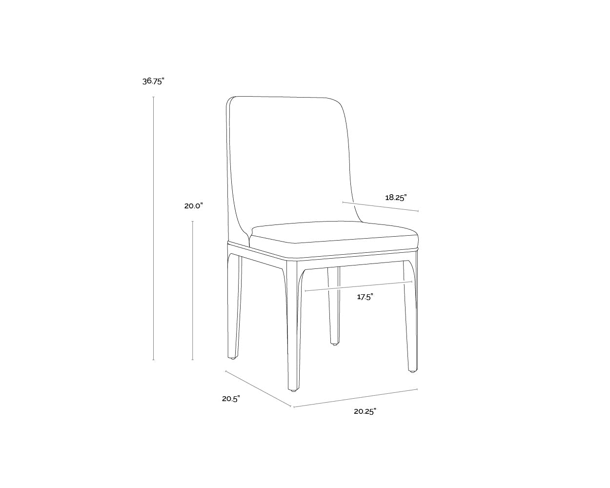 elisa-dining-chair-grey-oak-108128 - view 10
