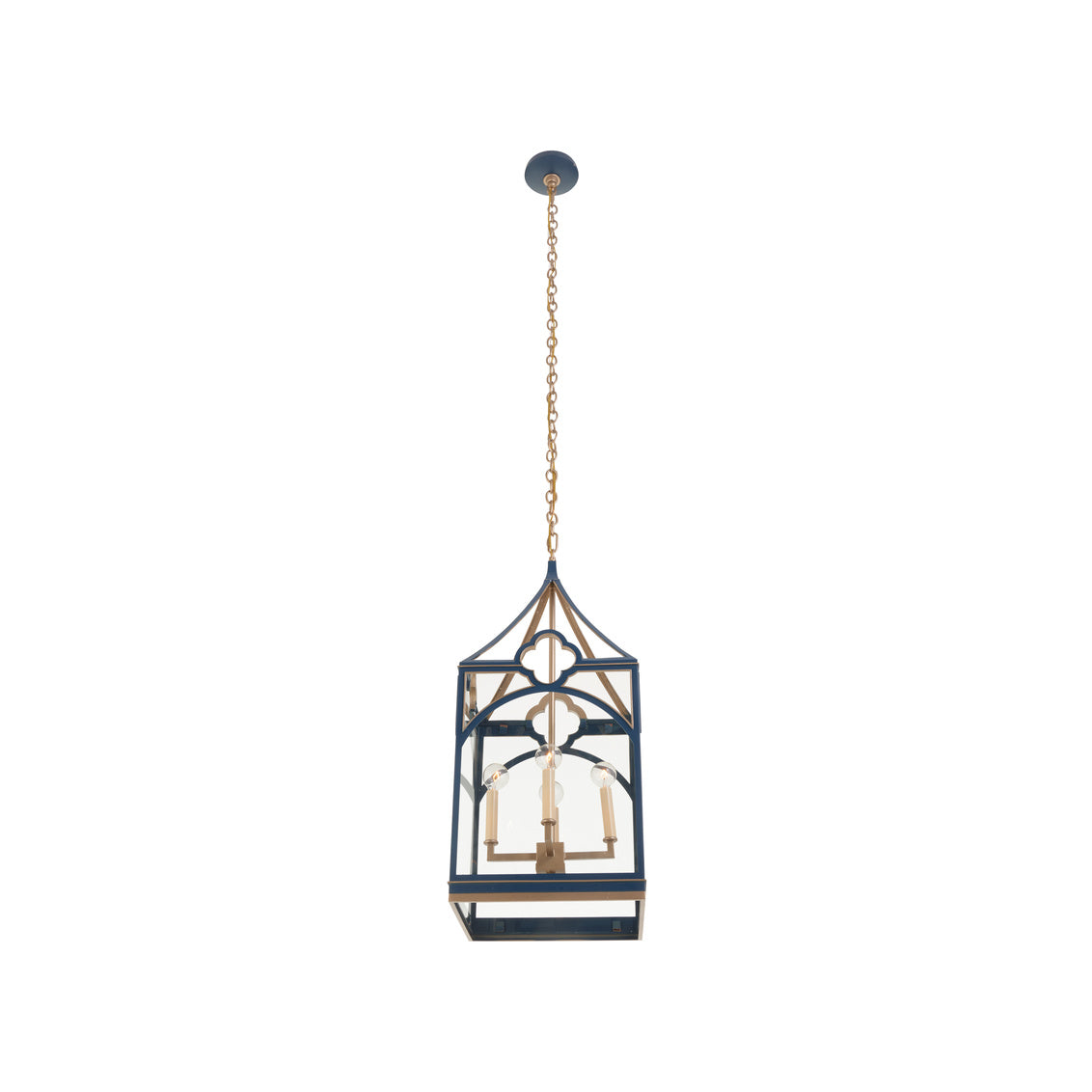 Quatrefoil Lantern - Navy