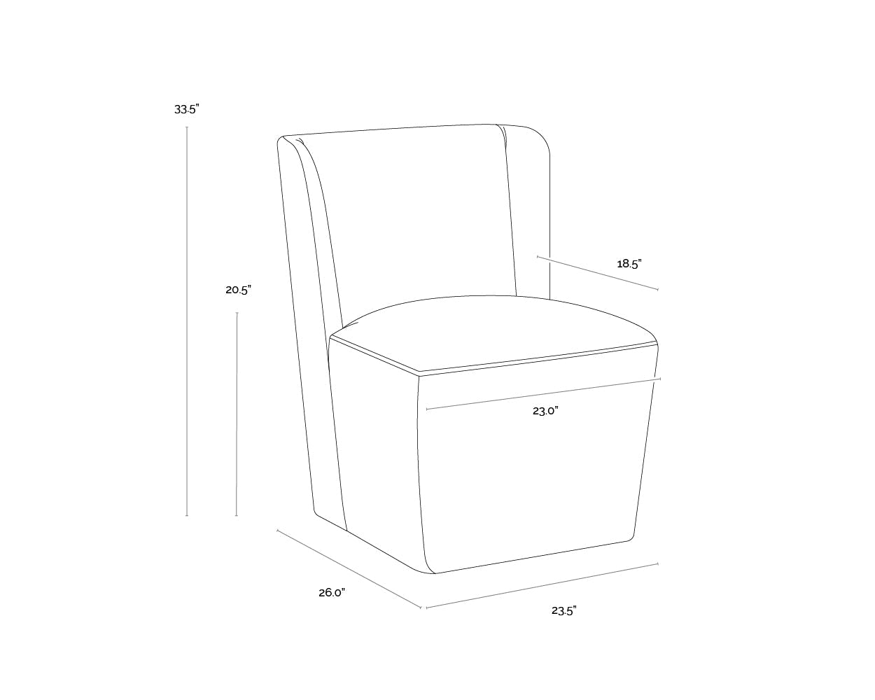 amita-wheeled-dining-chair-109898 - view 30