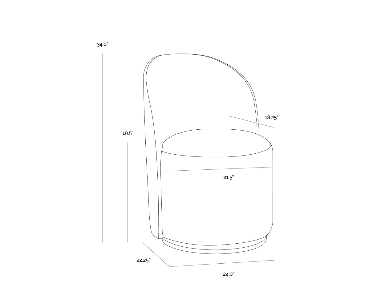 cavoli-swivel-dining-chair-109914 - view 37