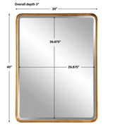 Crofton Large Mirror, Gold