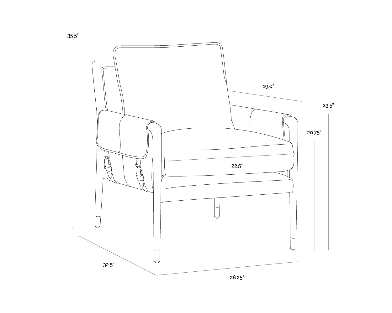 mauti-armchair-distressed-brown-110572 - view 18