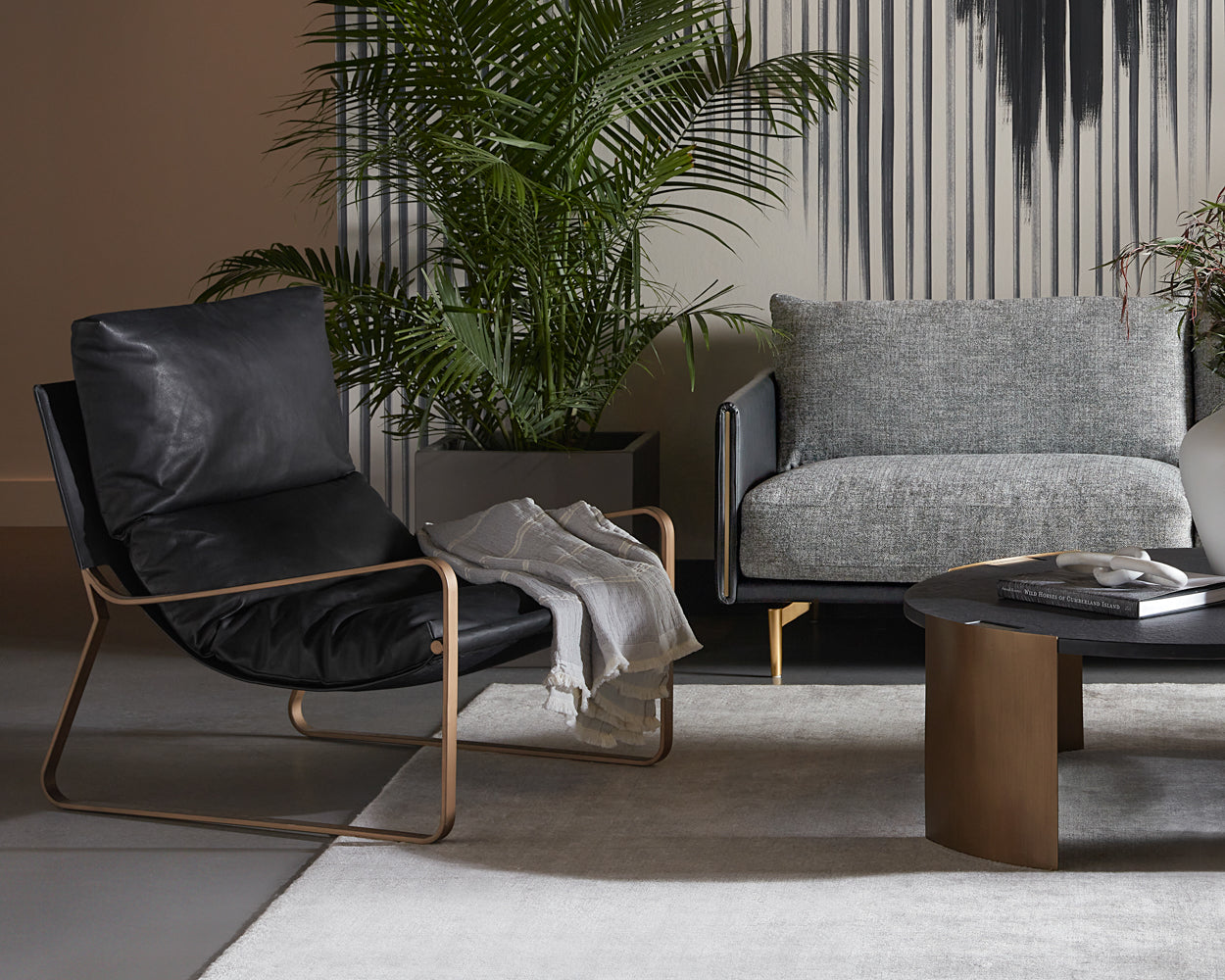 zancor-lounge-chair-antique-brass-110657 - view 2