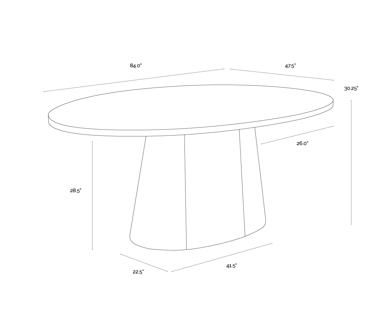 elina-dining-table-84-oval-111024 - view 5