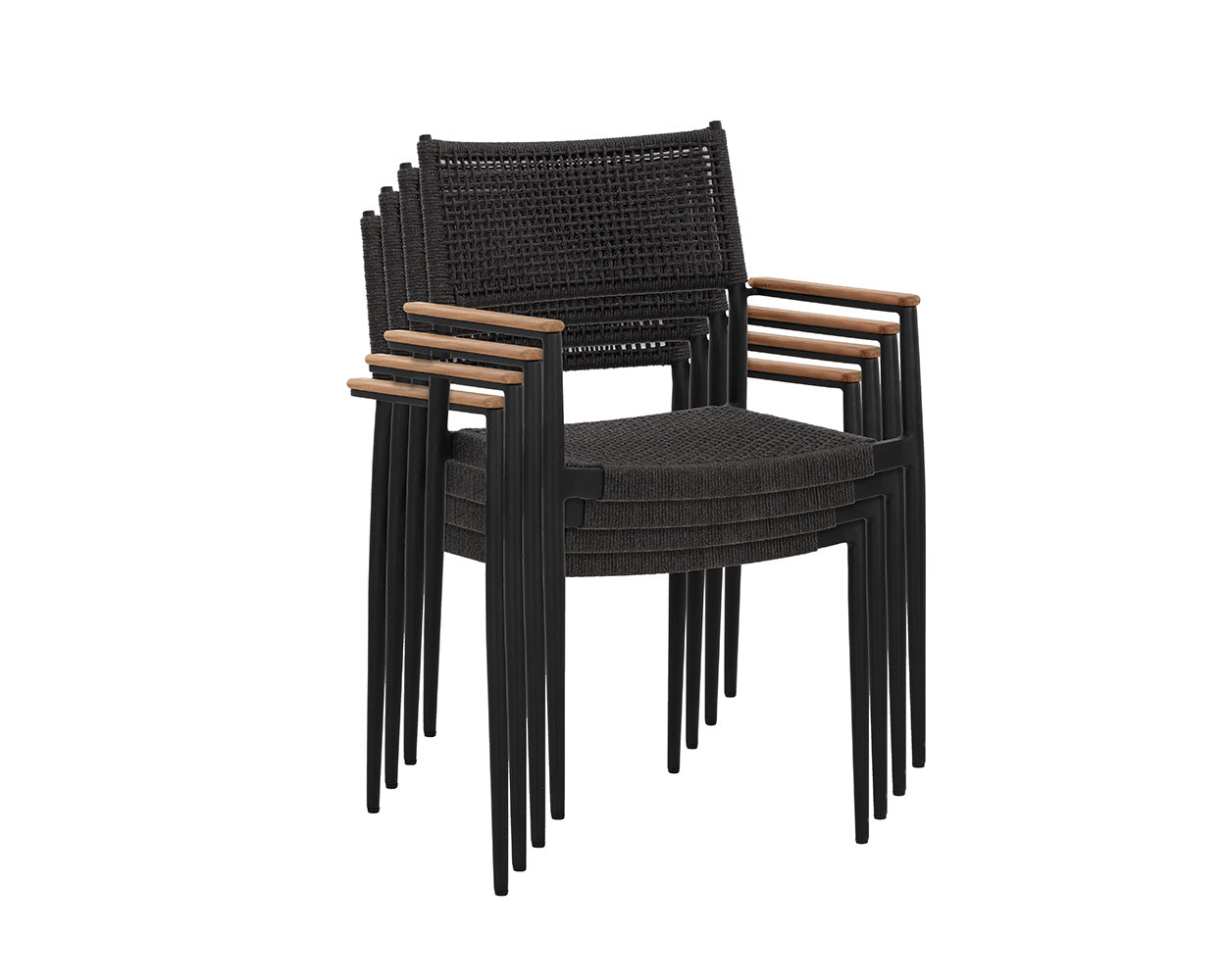 nava-stackable-dining-armchair-black-111091 - view 4