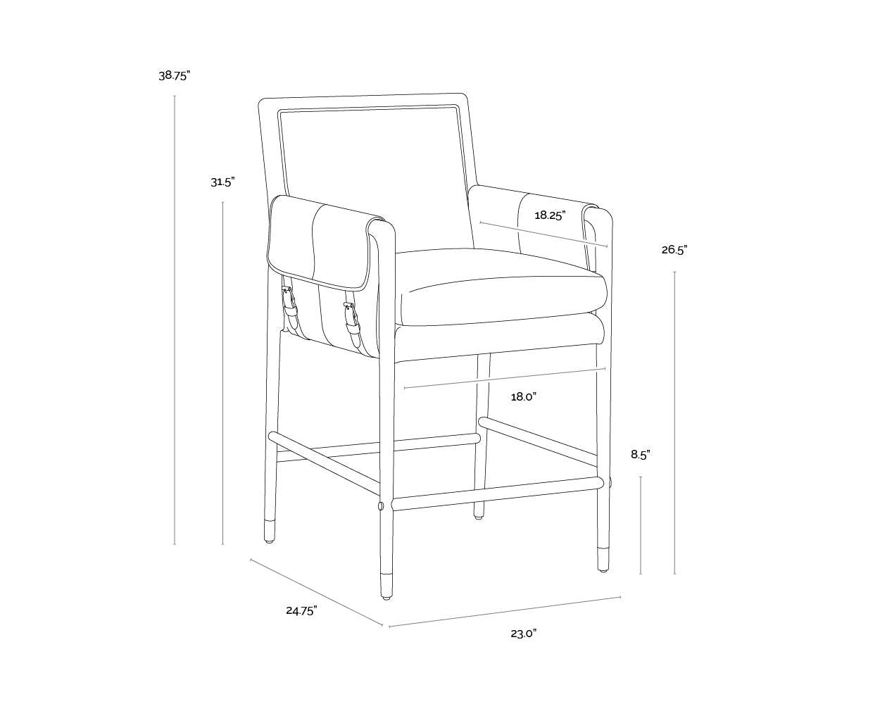 mauti-counter-stool-brown-111654 - view 9