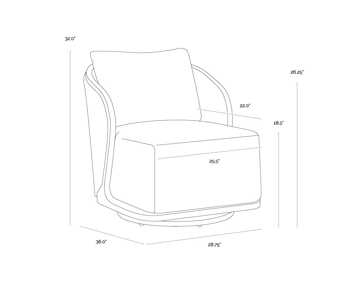 bora-swivel-lounge-chair-111685 - view 11