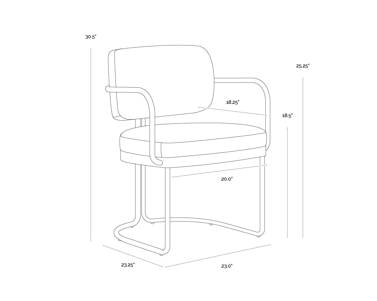 jalen-dining-armchair-111699 - view 8