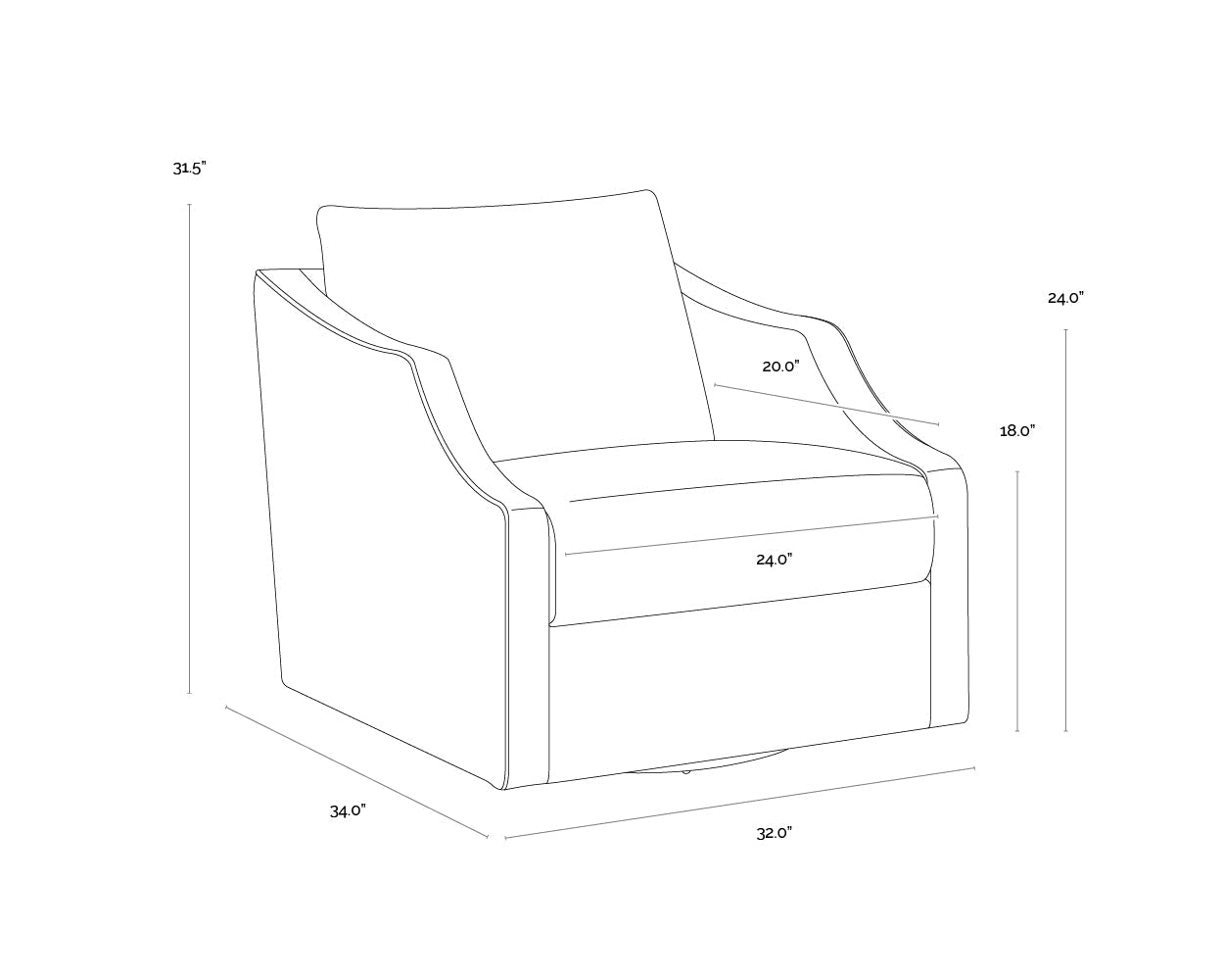 orwell-swivel-lounge-chair-112041 - view 19