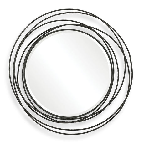 Whirlwind Round Mirror, Black - Kings Fine Art & Decor